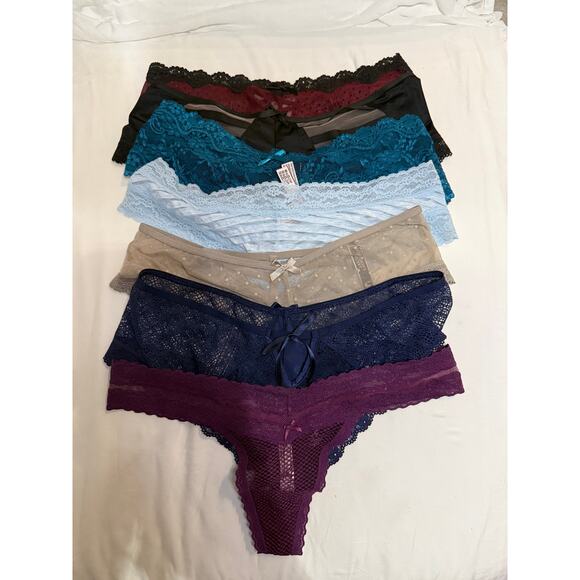 Victoria's Secret Other - NWOT Victoria’s Secret Vintage Panty Lot Thongs & Cheeky Styles Size M